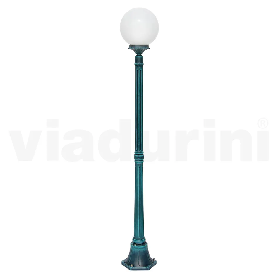 Lampione Alto 172 cm in Acrilico e Alluminio Nero Made in Italy - Trovanero Viadurini