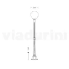 Lampione Alto 172 cm in Acrilico e Alluminio Nero Made in Italy - Trovanero Viadurini