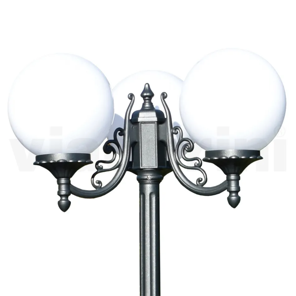 Lampione Alto 200 cm in Acrilico e Alluminio Antracite Made in Italy - Trovaantracite Viadurini