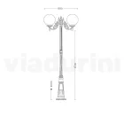 Lampione Alto 200 cm in Acrilico e Alluminio Antracite Made in Italy - Trovaantracite Viadurini