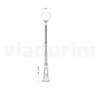 Lampione Alto 208 cm in Acrilico e Alluminio Antracite Made in Italy - Trovaantracite Viadurini
