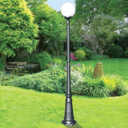 Lampione Alto 208 cm in Acrilico e Alluminio Antracite Made in Italy - Trovaantracite Viadurini