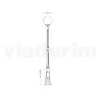 Lampione Alto 208 cm in Acrilico e Alluminio Nero Made in Italy - Trovanero Viadurini