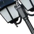 Lampione Alto 208 cm in Vetro e Alluminio Antracite Made in Italy - Scintilla Viadurini