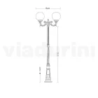 Lampione Alto 212 cm in Acrilico e Alluminio Antracite Made in Italy - Trovaantracite Viadurini