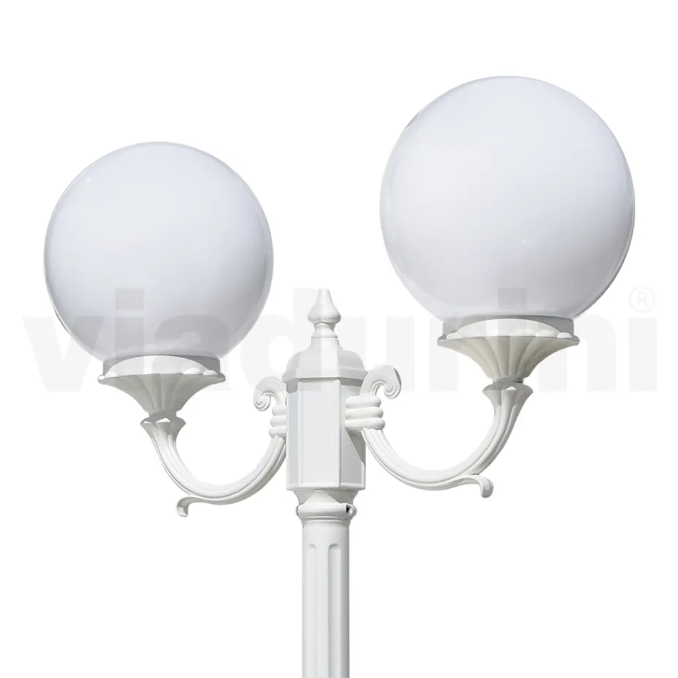 Lampione Alto 212 cm in Acrilico e Alluminio Bianco Made in Italy - Trovabianco Viadurini