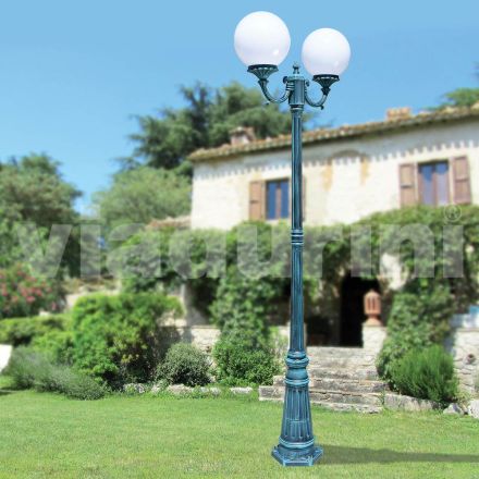 Lampione Alto 212 cm in Acrilico e Alluminio Nero Made in Italy - Trovanero Viadurini