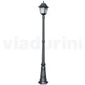 Lampione Alto 214 cm in Vetro e Alluminio Antracite Made in Italy - Scintilla
