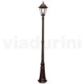Lampione Alto 215 cm da Giardino in Vetro e 5 Finiture di Alluminio - Pinako