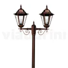 Lampione Alto 221 cm da Giardino in Vetro e 5 Finiture di Alluminio - Pinako Viadurini