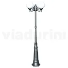 Lampione Alto 230 cm in Acrilico e Alluminio Antracite Made in Italy - Trovaantracite Viadurini