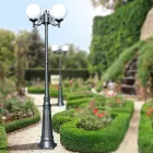Lampione Alto 230 cm in Acrilico e Alluminio Antracite Made in Italy - Trovaantracite Viadurini