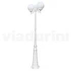 Lampione Alto 230 cm in Acrilico e Alluminio Bianco Made in Italy - Trovabianco Viadurini