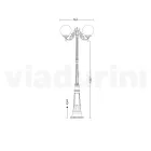 Lampione Alto 230 cm in Acrilico e Alluminio Bianco Made in Italy - Trovabianco Viadurini
