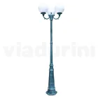 Lampione Alto 242 cm in Acrilico e Alluminio Nero Made in Italy - Trovanero Viadurini
