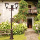 Lampione Alto 264 cm per il Giardino in Vetro e Alluminio Pressofuso - Alchimista Viadurini
