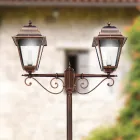 Lampione Alto 264 cm per il Giardino in Vetro e Alluminio Pressofuso - Alchimista Viadurini