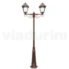 Lampione Alto 264 cm per il Giardino in Vetro e Alluminio Pressofuso - Alchimista Viadurini