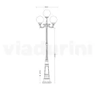 Lampione Alto 270 cm in Acrilico e Alluminio Antracite Made in Italy - Trovaantracite Viadurini