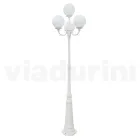 Lampione Alto 270 cm in Acrilico e Alluminio Bianco Made in Italy - Trovabianco Viadurini