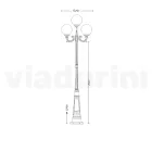 Lampione Alto 270 cm in Acrilico e Alluminio Bianco Made in Italy - Trovabianco Viadurini