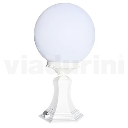 Lampione Alto 47 cm in Acrilico e Alluminio Bianco Made in Italy - Trovabianco Viadurini