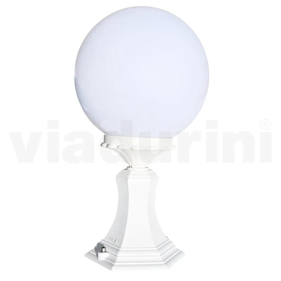 Lampione Alto 47 cm in Acrilico e Alluminio Bianco Made in Italy - Trovabianco Viadurini