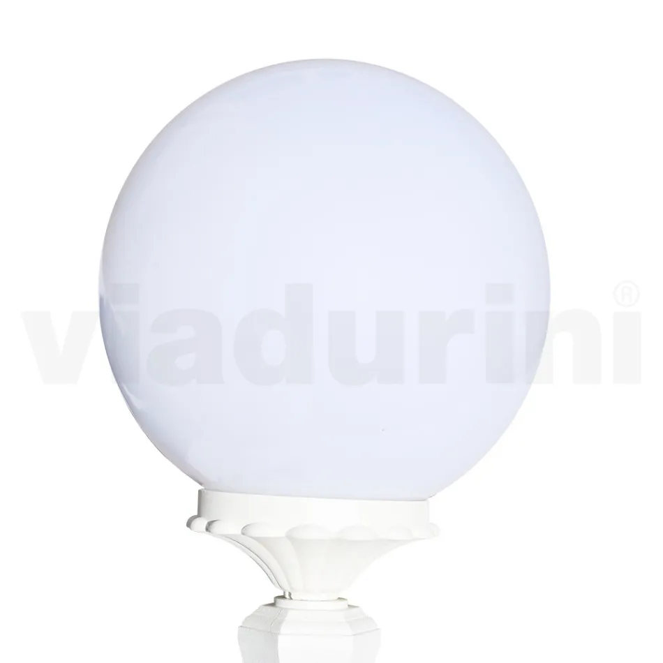 Lampione Alto 47 cm in Acrilico e Alluminio Bianco Made in Italy - Trovabianco Viadurini