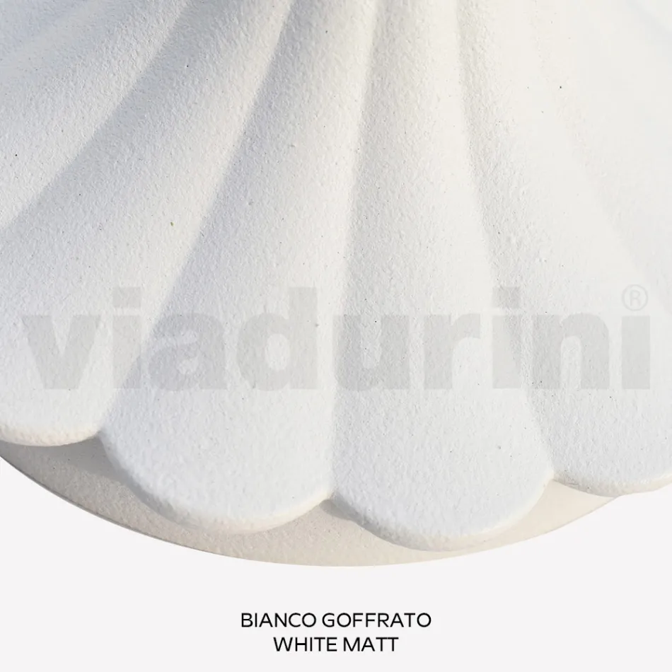 Lampione Alto 47 cm in Acrilico e Alluminio Bianco Made in Italy - Trovabianco Viadurini