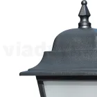 Lampione Alto 53,5 cm in Vetro e Alluminio Antracite Made in Italy - Scintilla Viadurini
