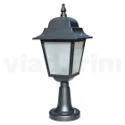 Lampione Alto 53,5 cm in Vetro e Alluminio Antracite Made in Italy - Scintilla Viadurini