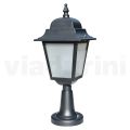 Lampione Alto 53,5 cm in Vetro e Alluminio Antracite Made in Italy - Scintilla