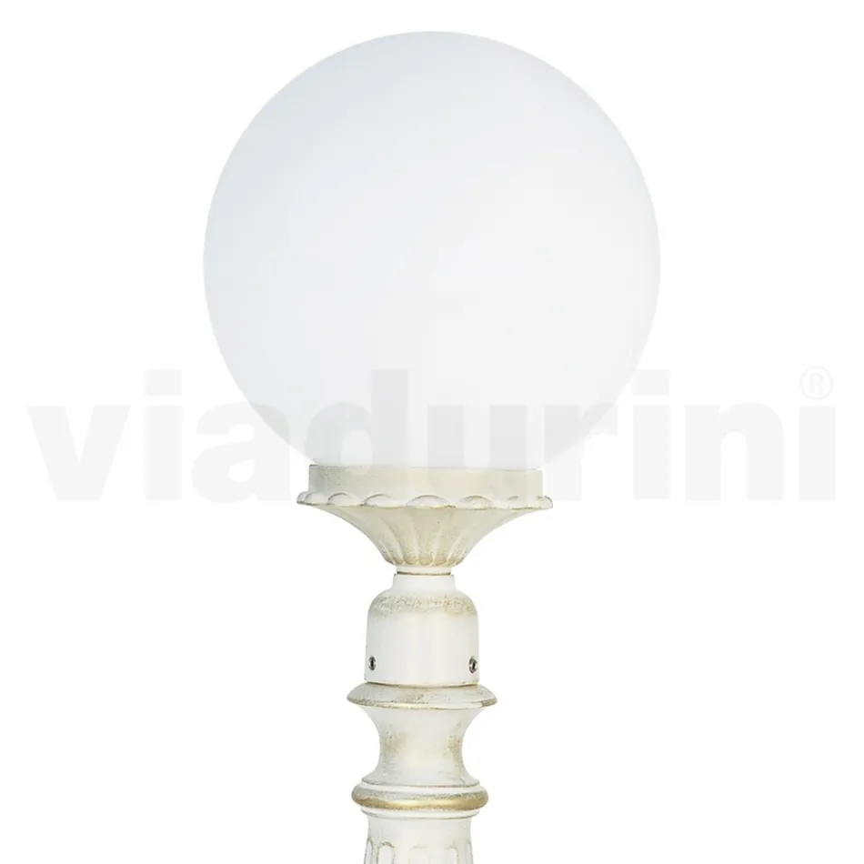 Lampione Alto 69 cm in Acrilico e Alluminio Bianco Made in Italy - Trovabianco Viadurini