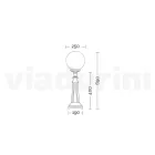 Lampione Alto 69 cm in Acrilico e Alluminio Bianco Made in Italy - Trovabianco Viadurini