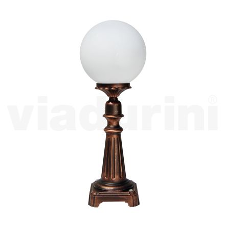 Lampione Alto 69 cm in Acrilico e Alluminio Nero Made in Italy - Trovanero Viadurini