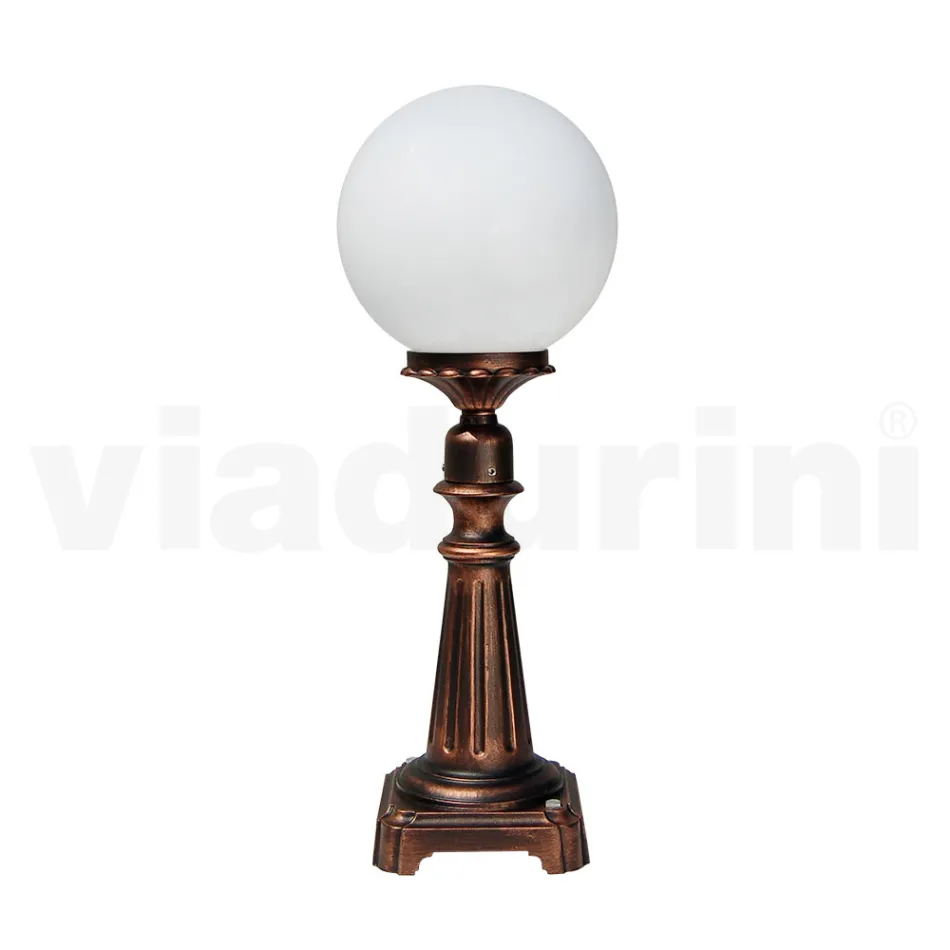 Lampione Alto 69 cm in Acrilico e Alluminio Nero Made in Italy - Trovanero Viadurini