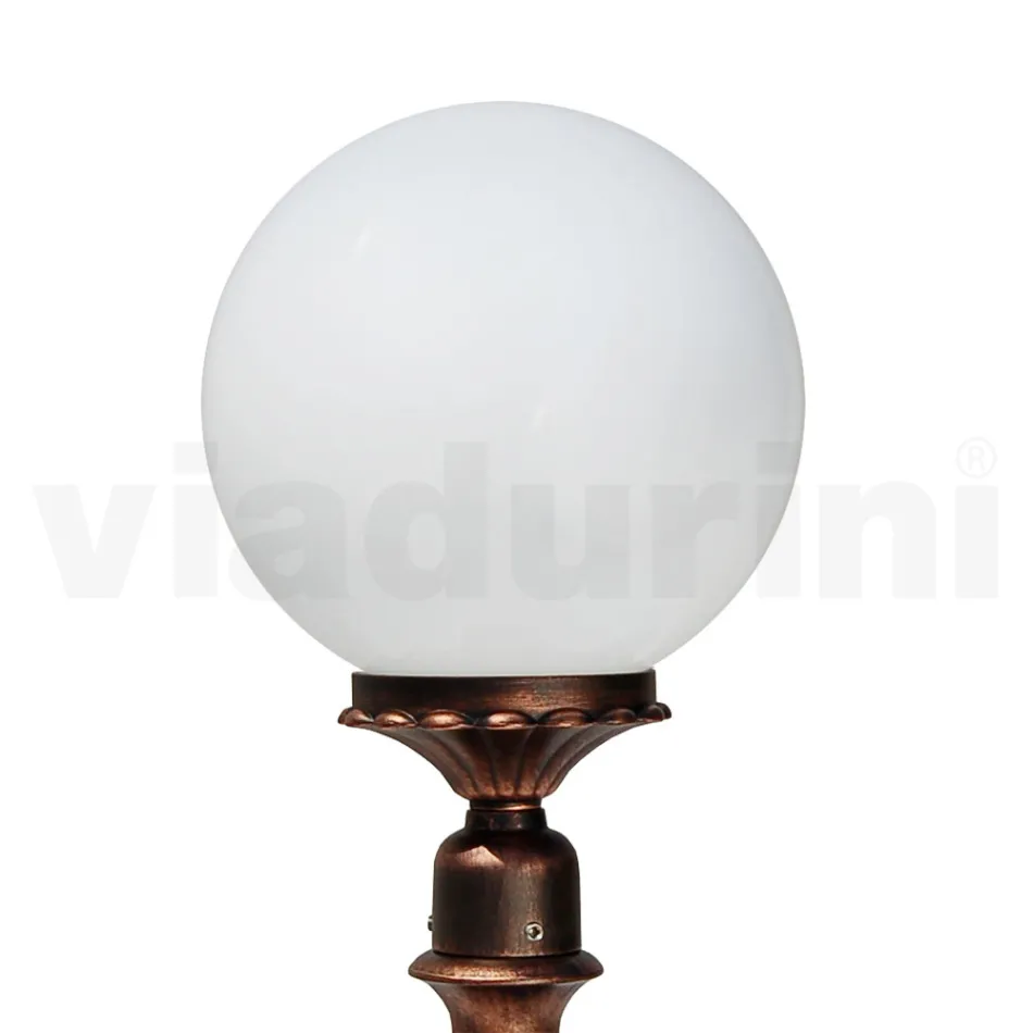 Lampione Alto 69 cm in Acrilico e Alluminio Nero Made in Italy - Trovanero Viadurini