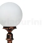 Lampione Alto 69 cm in Acrilico e Alluminio Nero Made in Italy - Trovanero Viadurini