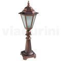 Lampione Alto 79 cm da Giardino in Vetro e 5 Finiture di Alluminio - Pinako
