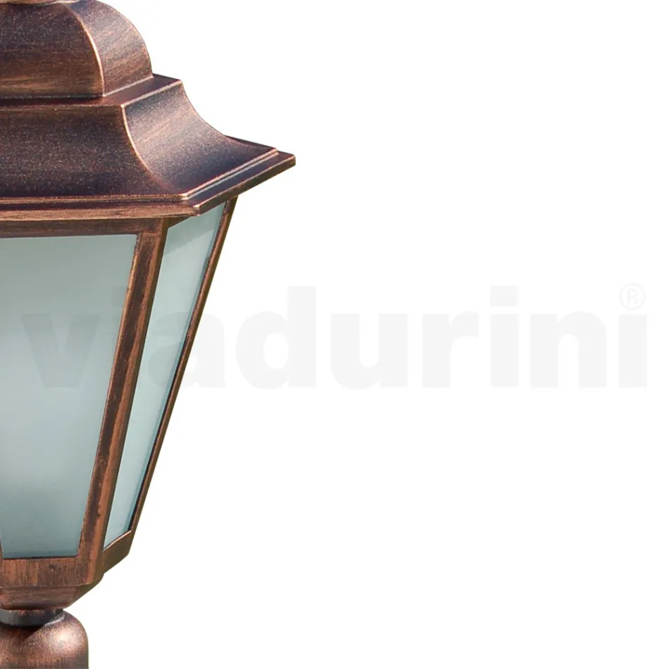 Lampione Alto 79 cm da Giardino in Vetro e 5 Finiture di Alluminio - Pinako Viadurini