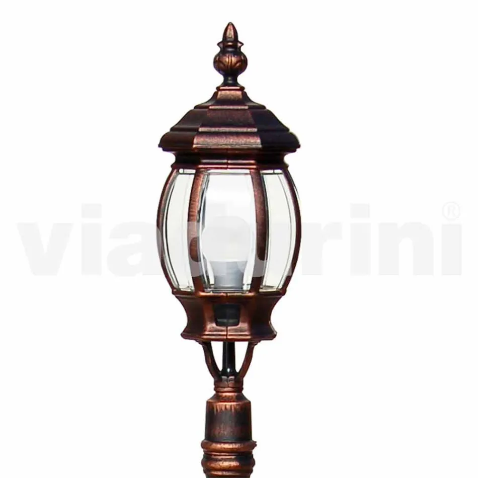 Lampione da esterno a una luce in alluminio made in Italy, Anika Viadurini