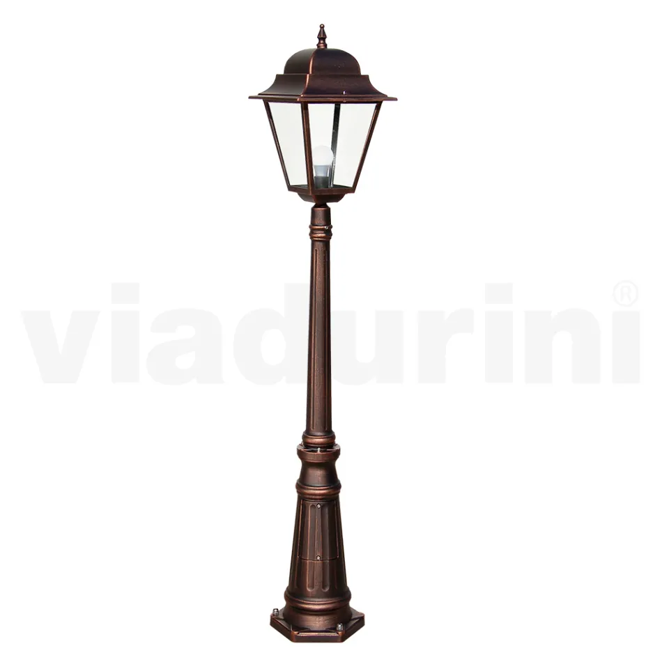 Lampione da Esterno Alto 161 cm in Vetro e Alluminio Pressofuso - Alchimista Viadurini
