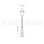 Lampione da Esterno Alto 161 cm in Vetro e Alluminio Pressofuso - Alchimista Viadurini