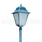 Lampione da Esterno Alto 222 cm in Vetro e Alluminio Pressofuso - Alchimista Viadurini