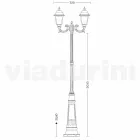 Lampione da esterno classico in alluminio fatto in Italia, Aquilina Viadurini