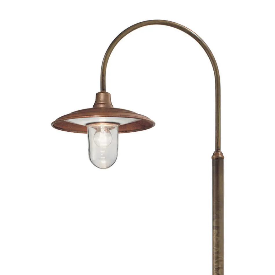 Lampione da Esterno con Montatura in Ottone Made in Italy - Chiocciola Viadurini