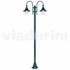 Lampione da esterno in alluminio a due luci made in Italy, Anusca Viadurini