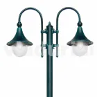 Lampione da esterno in alluminio a due luci made in Italy, Anusca Viadurini