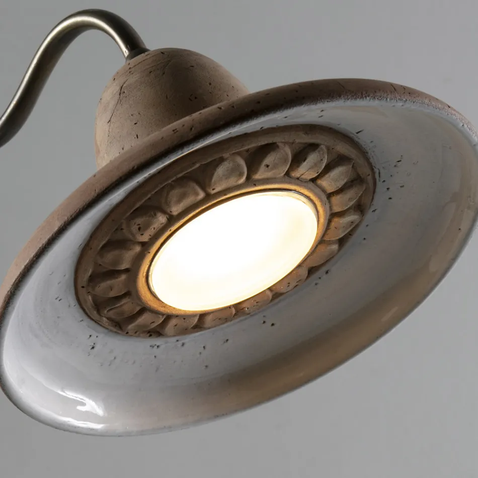 Lampione da Esterno in Alluminio e Galestro Made in Italy - Toscot Spoleto Viadurini