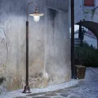 Lampione da Esterno in Alluminio Nero e Fiori Dipinti a Mano - Latina Viadurini